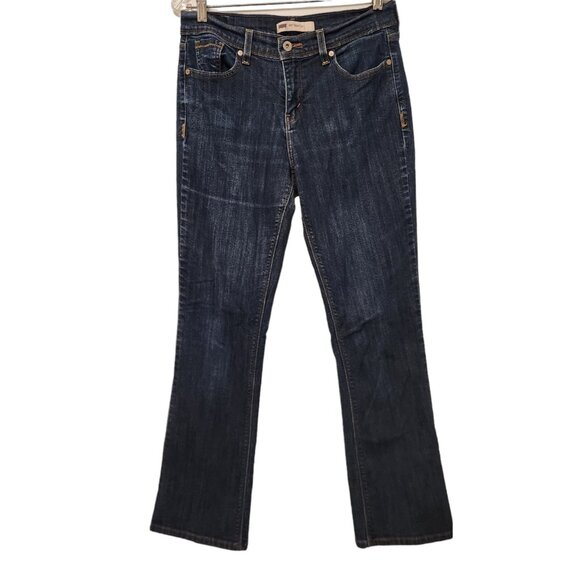 Levis 515 Boot Cut Jeans Blue Medium Wash Denim‎ Button Pockets Womens 6M EUC - Picture 1 of 16